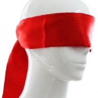 Blindfold silky satin RED 